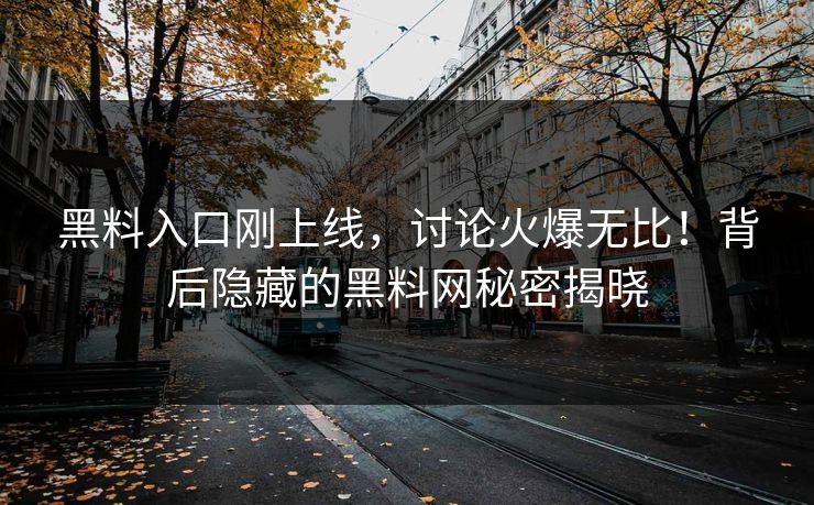 黑料入口刚上线,讨论火爆无比!背后隐藏的黑料网秘密揭晓